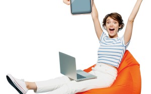 Figur - Frau mit Handy