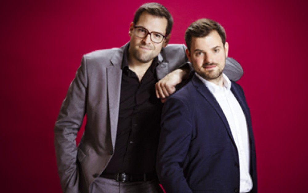 Moderatorenteam und Kabarett-Duo FLO und WISCH